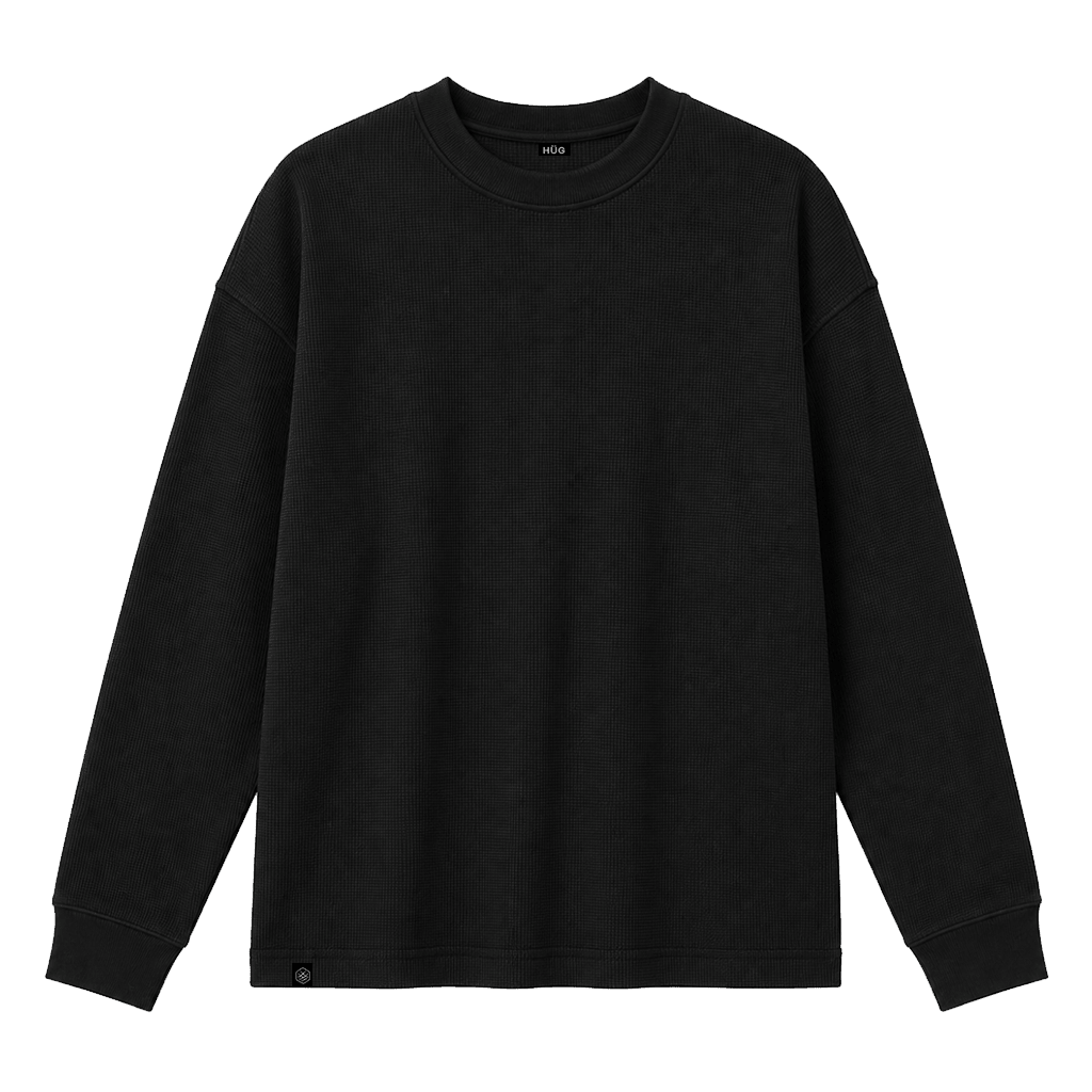 HÜG Polera Negra M/L "Micro Pannel" - HÜG